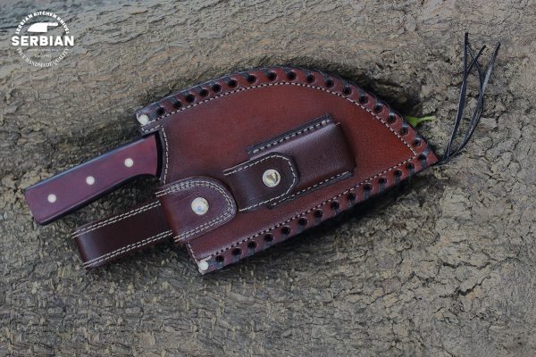 Handmade Carbon Steel Chef Knife with Micarta Handle