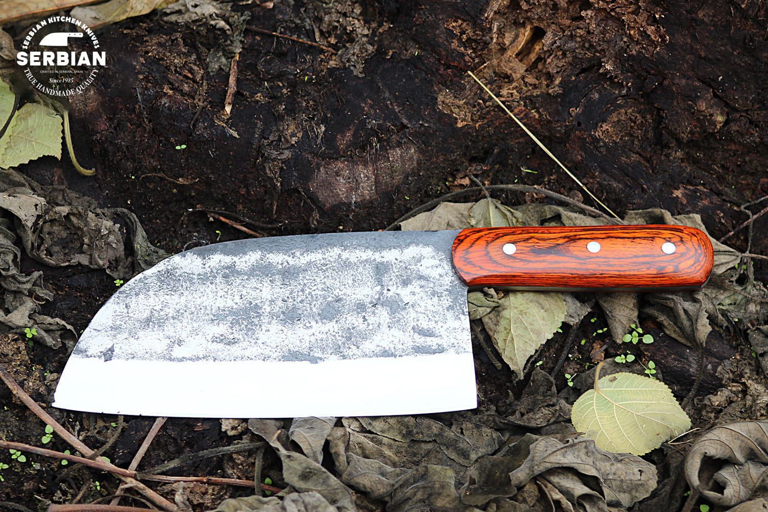 Custom Handmade Carbon Steel Diamondedged blade Knife by Serbian