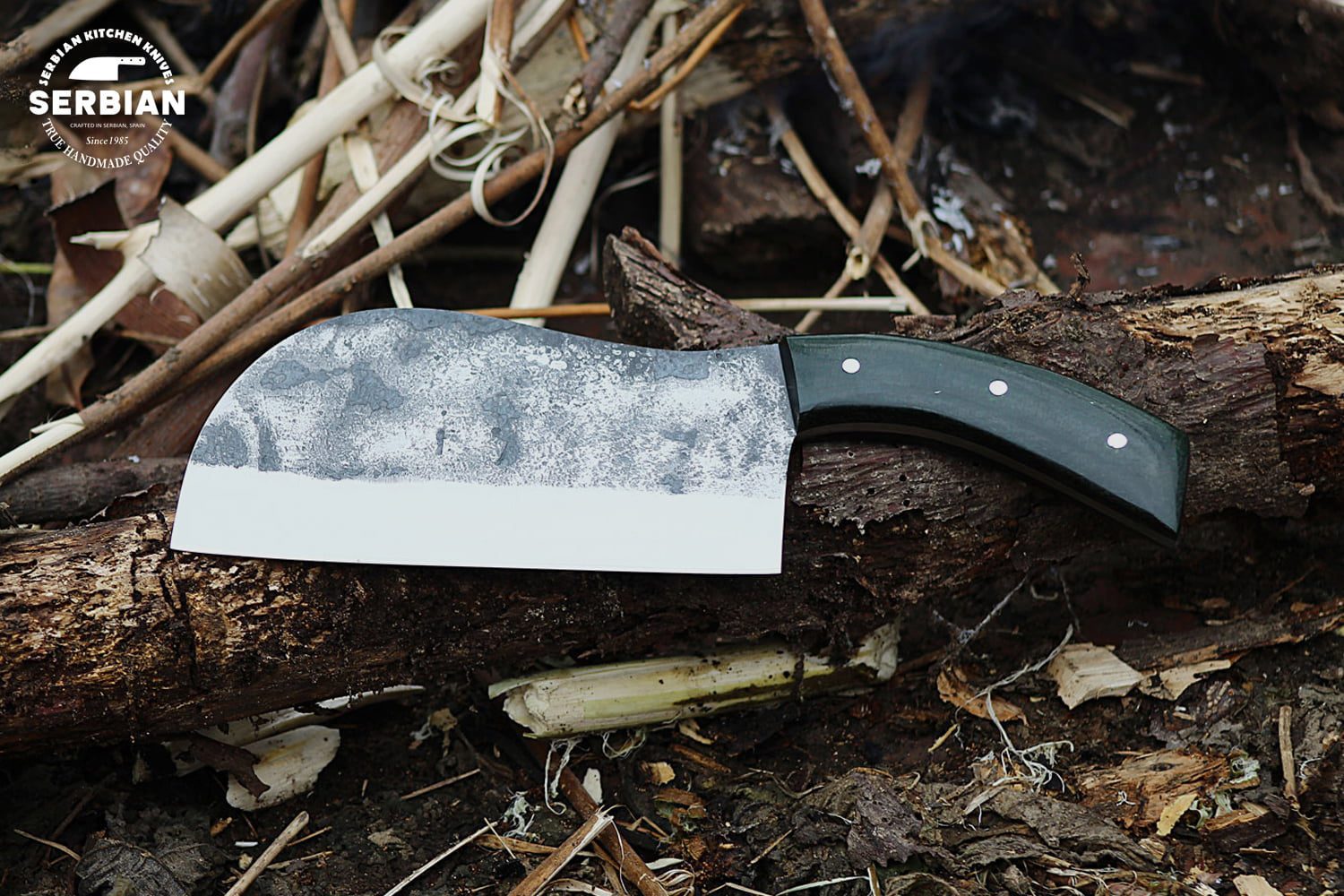 Custom Handmade Carbon Steel Chef Multipurpose knife by Serbian